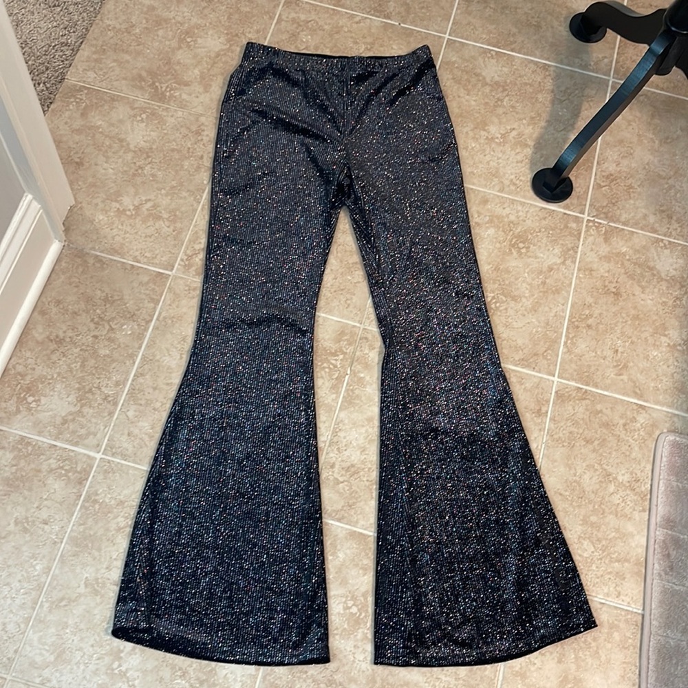 New Sparkly pull on flares size small
